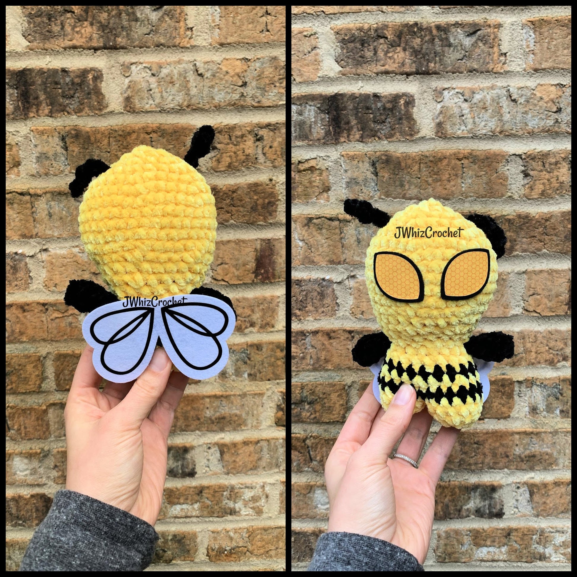 Felt Wings, Felt Bee Wings, Felt Bumble Bee Wings, Fairy Wings, Alien Wings, Wings For Crochet Amigurumi, Wings For Plushes, Wings For Toys